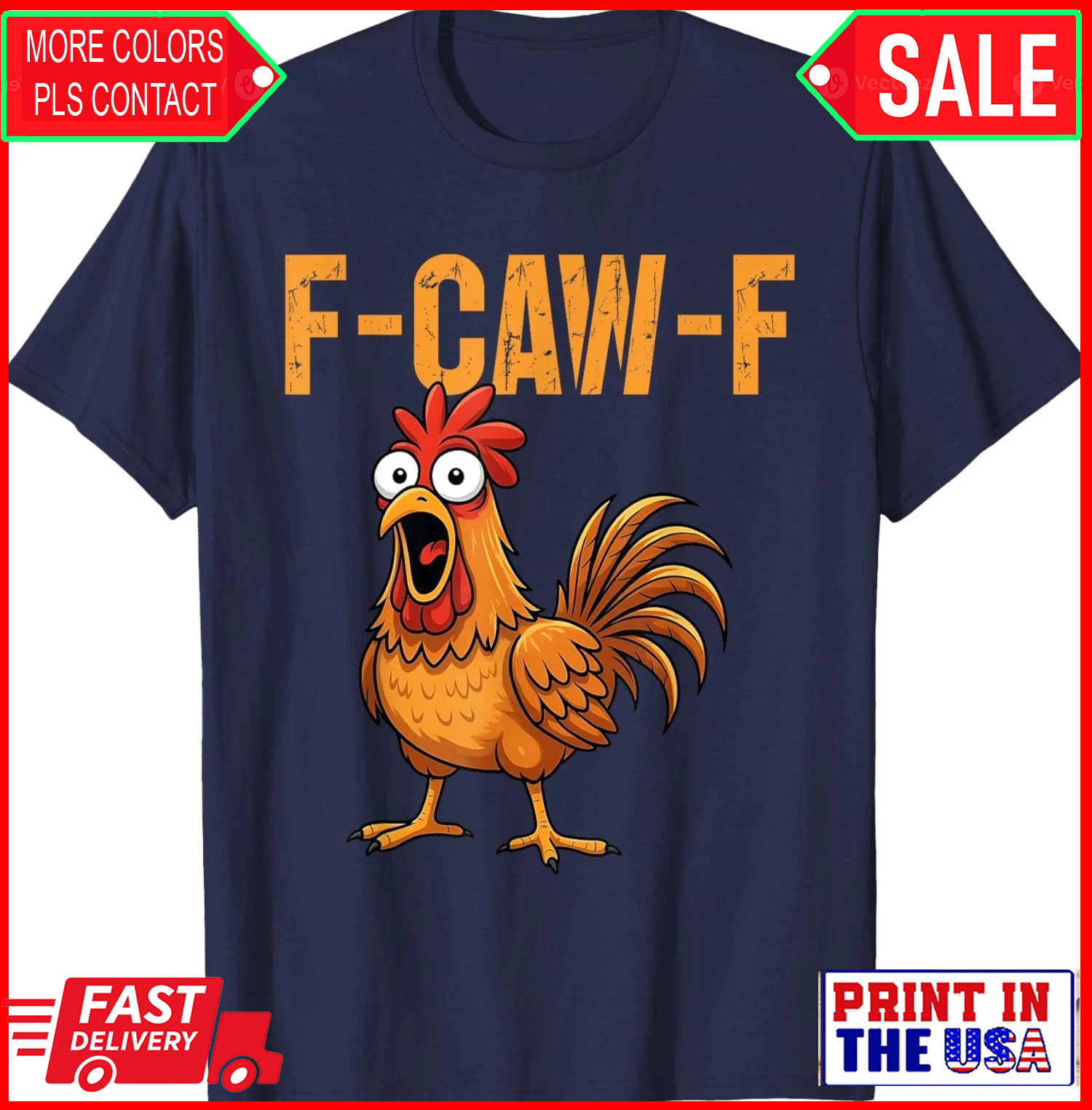 Funny Chicken Humor F-Caw-F Rooster Meme Unisex T-Shirt